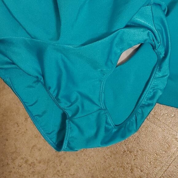 Jerry's dance figure skating blue silver ruffle skirt skort youth size 10/12 - Picture 7 of 7